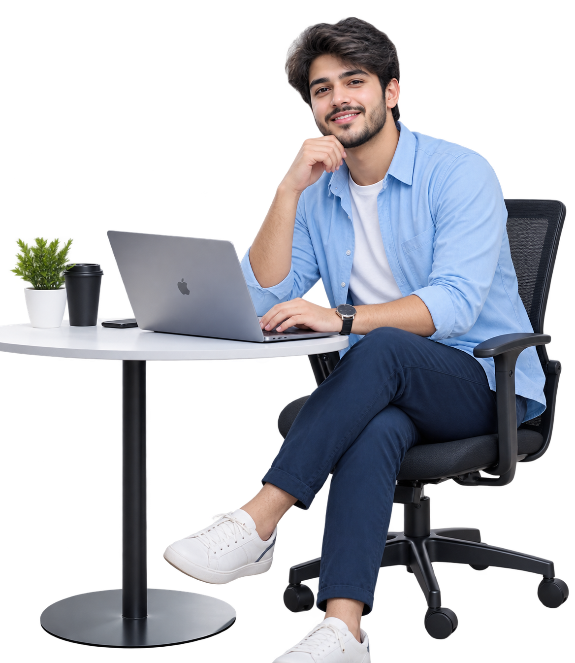 Top rated freelance technology professional working on a laptop